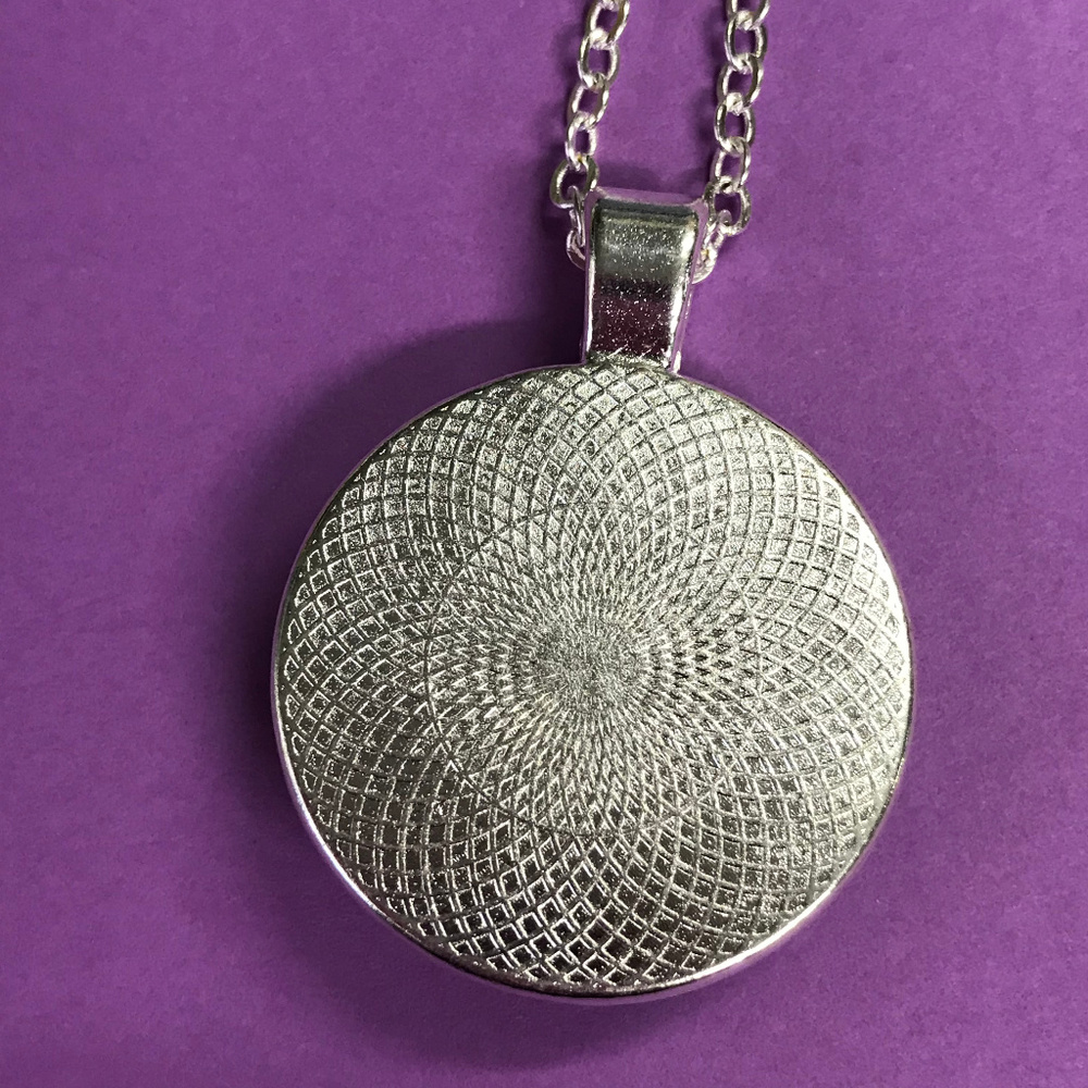 Chuang Tzu Butterfly Quote Silver Pendant Necklace - Picture 4 of 5